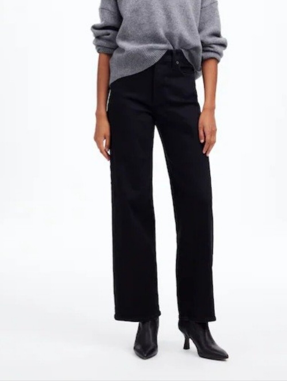 Madewell The Perfect Vintage Wide-Leg Jean, Washed Black, 28